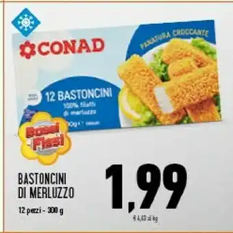 Conad Findus Conad - Bastoncini Di Merluzzo Impanati 300 G(ml) offerta