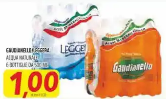 Coop Superstore Gaudianello/Leggera Acqua Naturale 6 bottiglie da 500 ml offerta