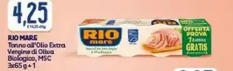 Conad Rio Mare Rio Mare - Tonno con Olio Extravergine di Oliva Biologico 260 g(ml) offerta