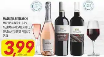 Masseria Settearchi Malvasia Nera I.G.P./Negramaro Salento I.G.T. Spumante Brut Rosato 75 cl