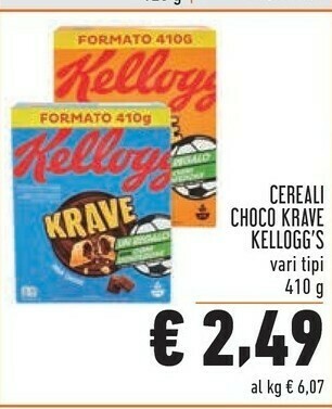 Conad Kelloggs Kellogg's - Krave Dark Choco 410 G(ml) offerta