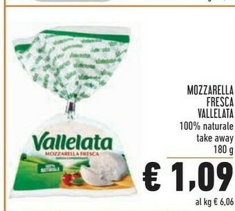 Conad Vallelata Mozzarella Fresca 100% Naturale offerta