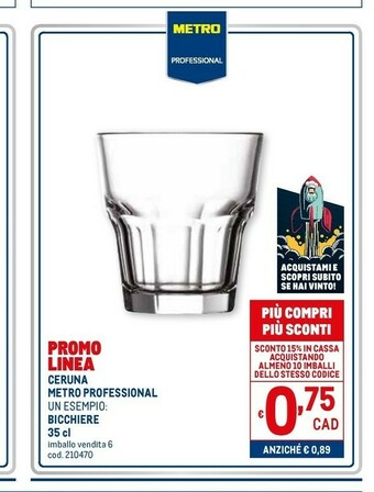 Metro Bicchieri offerta