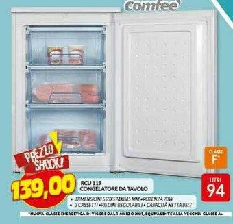Risparmio Casa Rcu 119 Congelatore Da Tavolo offerta