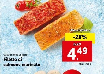 Filetto di salmone marinato