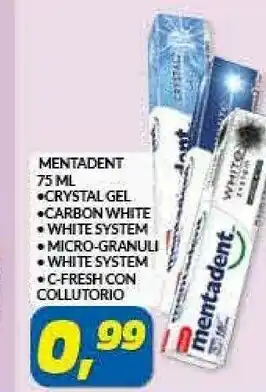 Risparmio Casa Colgate Mentadent 75 Ml Crystal Gel offerta