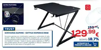 Euronics Trust Scrivania Gaming - GXT711X Dominus Desk offerta
