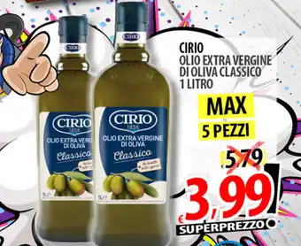 Il Genio Supermercato Cirio Olio Extra Vergine di Oliva classico 1 litro offerta