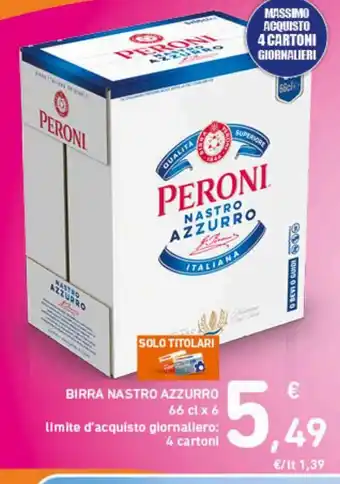 Spazio Conad Birra nastro azzurro offerta