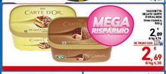 Spazio Conad Vaschetta gelato carte d'or algida offerta