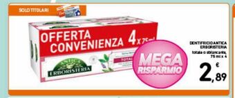 Spazio Conad Dentifricio antica erboristeria offerta