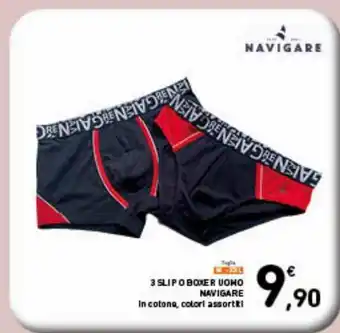 Spazio Conad 3 slip o boxer uomo navigare offerta