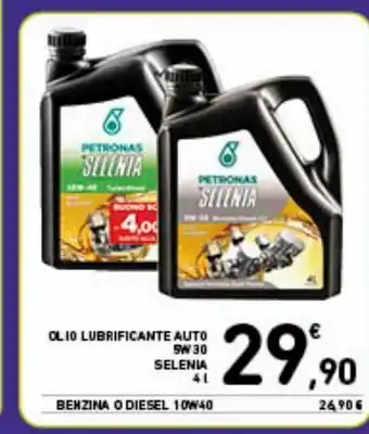 Spazio Conad Olio lubrificante auto 5w 30 selenia 4 l offerta