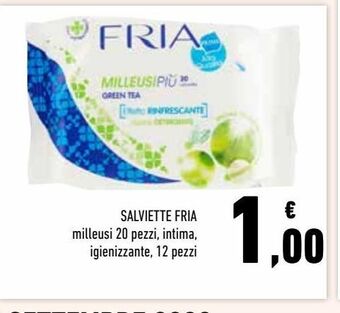 Conad Salviette fria milleusi 20 pezzi, intima, igienizzante, 12 pezzi offerta