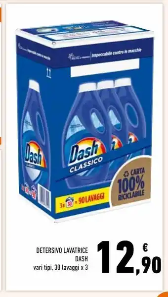 Conad Detersivo lavatrice dash vari tipi, 30 lavaggi x 3 offerta