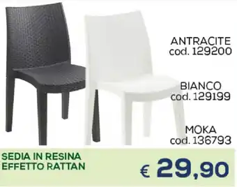 Casa & Co Sedia in Resina Effetto Rattan offerta