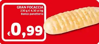 Gran Focaccia 230 g Banco panetteria