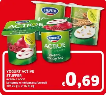 Ecu Discount Stuffer Yogurt Active 2x125 g offerta