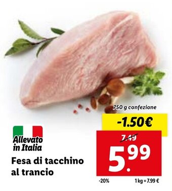 Lidl Fesa di Tacchino Al Trancio offerta