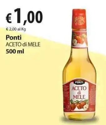 Extra Supermercati Ponti Aceto di Mele 500ml offerta
