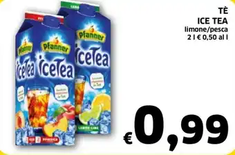 Ecu Discount Pfanner Ice Tea Tè 2 L offerta