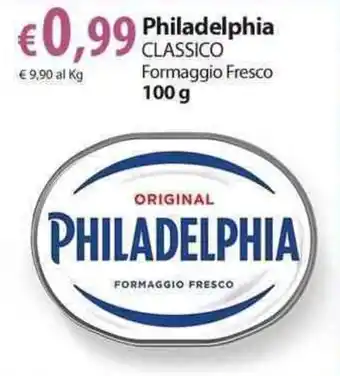 Extra Supermercati Philadelphia Classico Formaggio Fresco 100g offerta