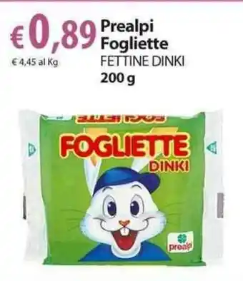 Extra Supermercati Prealpi Fogliette Fettine Drink 200g offerta