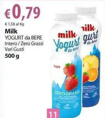 Extra Supermercati Milk Yogurt de Bere 500g offerta
