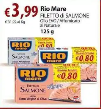Extra Supermercati Rio Mare Filetto di Salmone 125g offerta