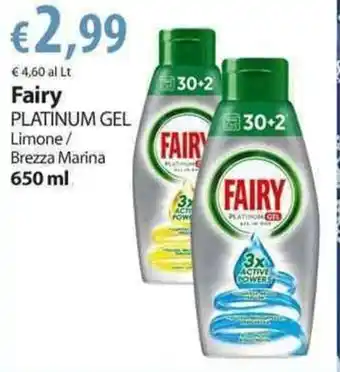 Extra Supermercati Fairy Platinum Gel 650ml offerta
