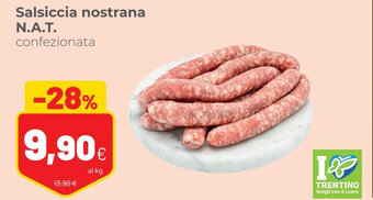 Coop Salsiccia nostrana N.A.T. offerta