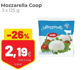 Coop Coop Mozzarella 3x125 g offerta