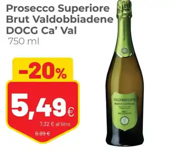 Valdobbiadene Prosecco Superiore Brut DOCG Ca' Val 750 ml