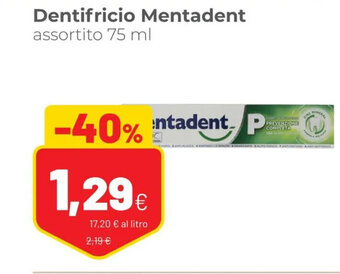 Coop Mentadent Dentifricio assortito 75 ml offerta