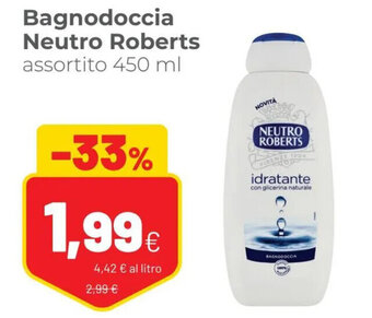 Coop Neutro Roberts Bagnodoccia assortito 450 ml offerta