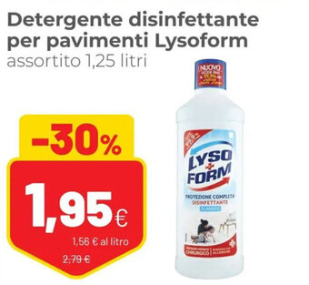 Coop Lysoform Detergente disinfettante per pavimenti assortito 1,25 litri offerta