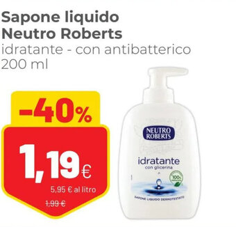 Coop Neutro Roberts Sapone liquido idratante-con antibatterico 200 ml offerta
