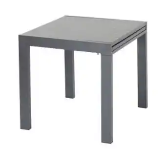Tavolo estensibile da giardino max in alluminio antracite rettangolare 80/160x80cm