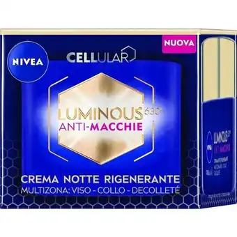 La Saponeria Nivea visage cellular luminous anti macchie notte 50 ml offerta
