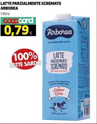Coop Arborea Latte Parzialmente Scremato 1 litro offerta