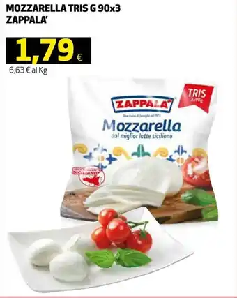 Coop Zappalá Mozzarella Tris g 90x3 offerta