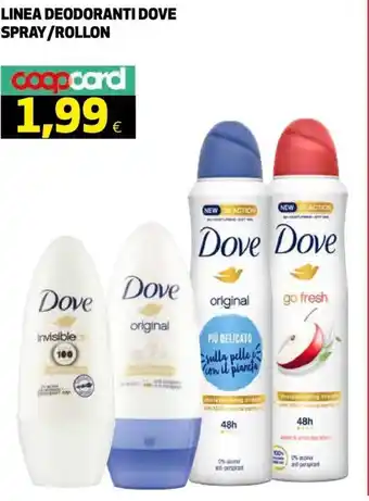 Coop Dove Linea Deodoranti Spray/Roll on offerta