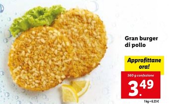 Lidl Gran burger di pollo 560 g offerta