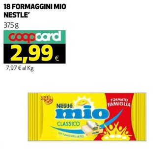 Coop Nestlé 18 Formaggini Mio 375 g offerta