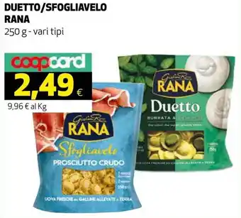 Coop Rana Duetto/Sfogliavelo 250 g vari tipi offerta
