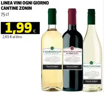 Coop Linea Vini Ogni Giorno Cantine Zonin 75 cl offerta