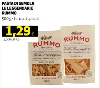 Coop Rummo Pasta di Semola Le Leggendari 500 g formati speciali offerta