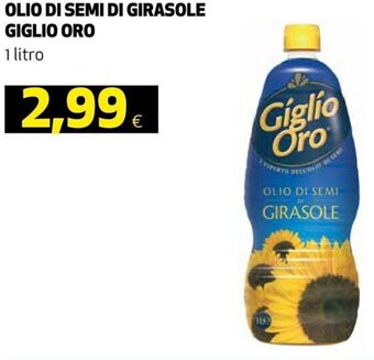 Coop Giglio Oro Olio di Semi di Girasole 1 litro offerta