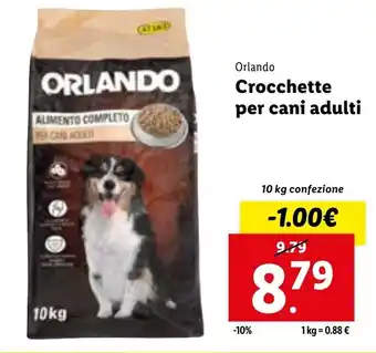 Lidl Orlando Crocchette per cani adulti 10 kg confezione offerta