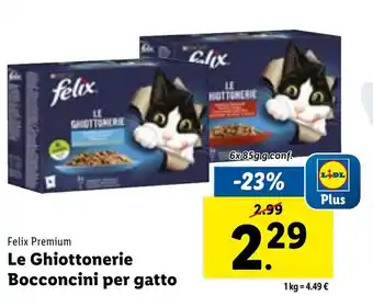 Felix Premium Le Ghiottonerie Bocconcini per gatto 6 x 85 g g conf.